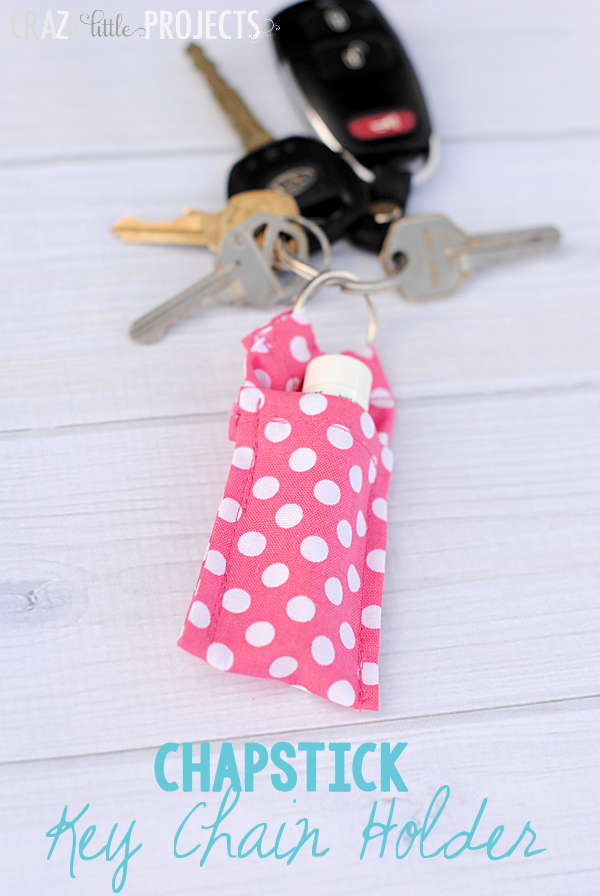50 Crafts To Make and Sell - Easy DIY Ideas for Cheap Things To Sell on Etsy, Online and for Craft Fairs. Make Money with These Homemade Crafts for Teens, Kids, Christmas, Summer, Mother’s Day Gifts. | Key Chain Chapstick Holder #crafts #diy