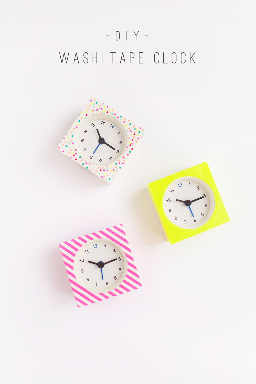 50 Crafts To Make and Sell - Easy DIY Ideas for Cheap Things To Sell on Etsy, Online and for Craft Fairs. Make Money with These Homemade Crafts for Teens, Kids, Christmas, Summer, Mother’s Day Gifts. | DIY Washi Tape Clock #crafts #diy