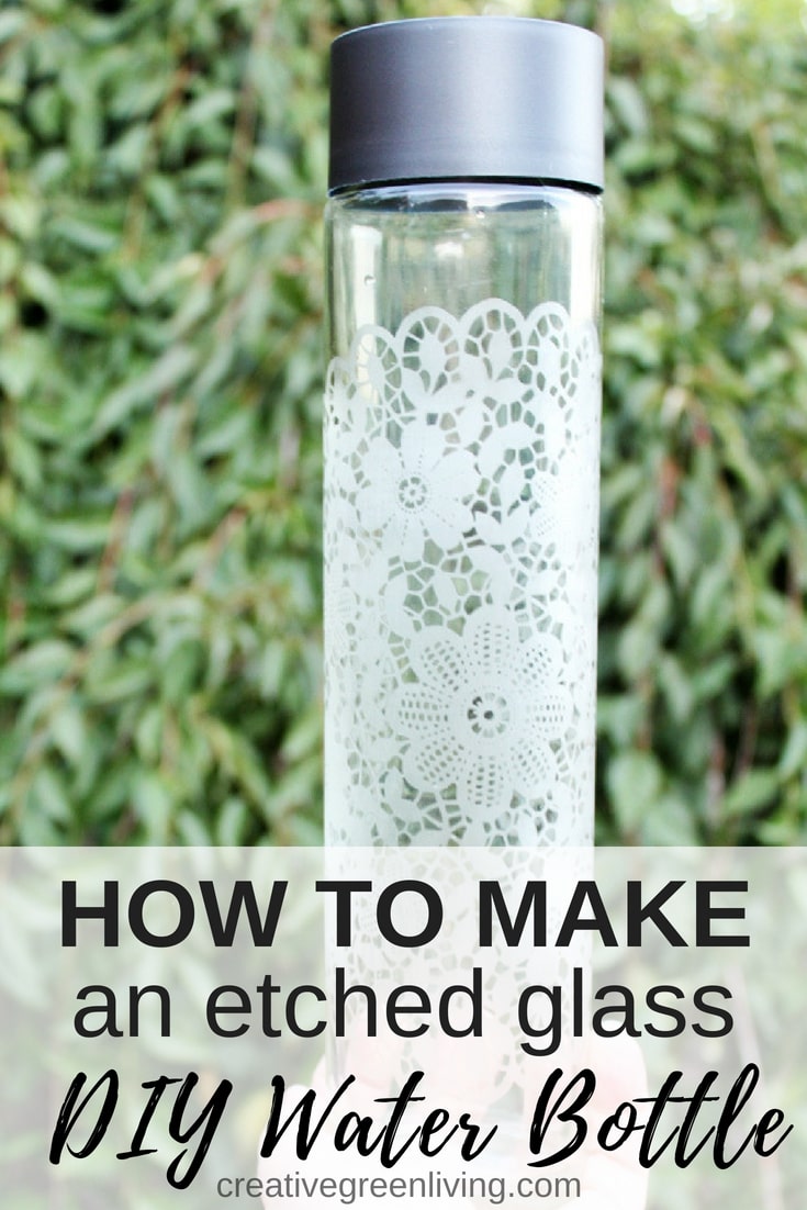 50 Crafts To Make and Sell - Easy DIY Ideas for Cheap Things To Sell on Etsy, Online and for Craft Fairs. Make Money with These Homemade Crafts for Teens, Kids, Christmas, Summer, Mother’s Day Gifts. | Etched Glass Water Bottle #crafts #diy