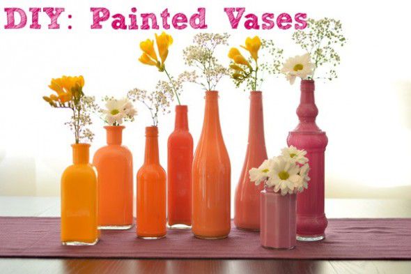 50 Crafts To Make and Sell - Easy DIY Ideas for Cheap Things To Sell on Etsy, Online and for Craft Fairs. Make Money with These Homemade Crafts for Teens, Kids, Christmas, Summer, Mother’s Day Gifts. | DIY Painted Ombre Vases #crafts #diy