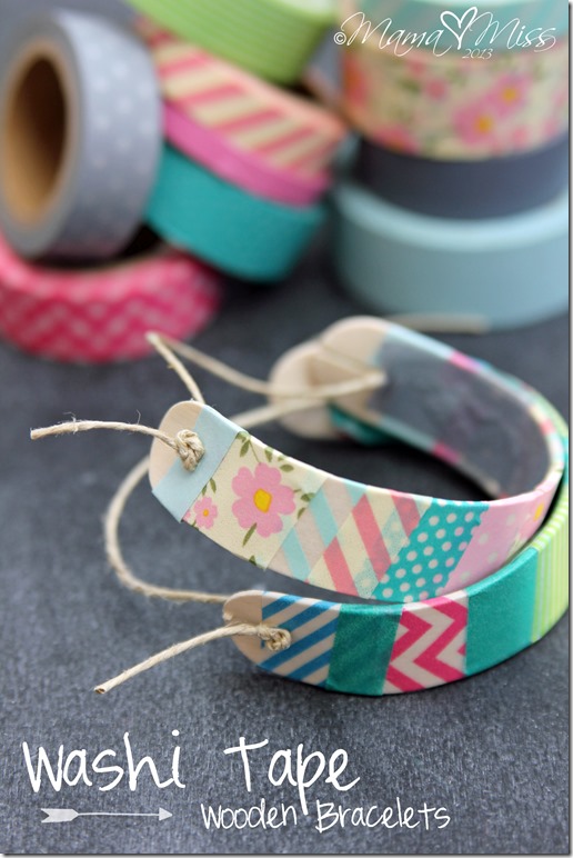 50 Crafts To Make and Sell - Easy DIY Ideas for Cheap Things To Sell on Etsy, Online and for Craft Fairs. Make Money with These Homemade Crafts for Teens, Kids, Christmas, Summer, Mother’s Day Gifts. | Washi Tape Wooden Bracelets #crafts #diy